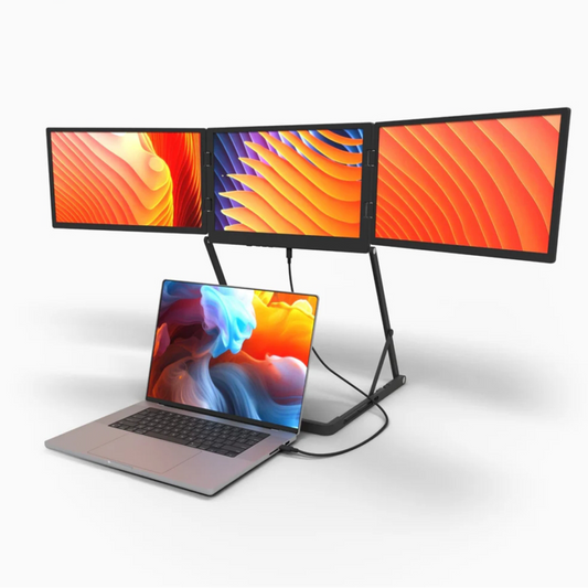 PrexoView Pro Max™ | Triple-Screen Command Center