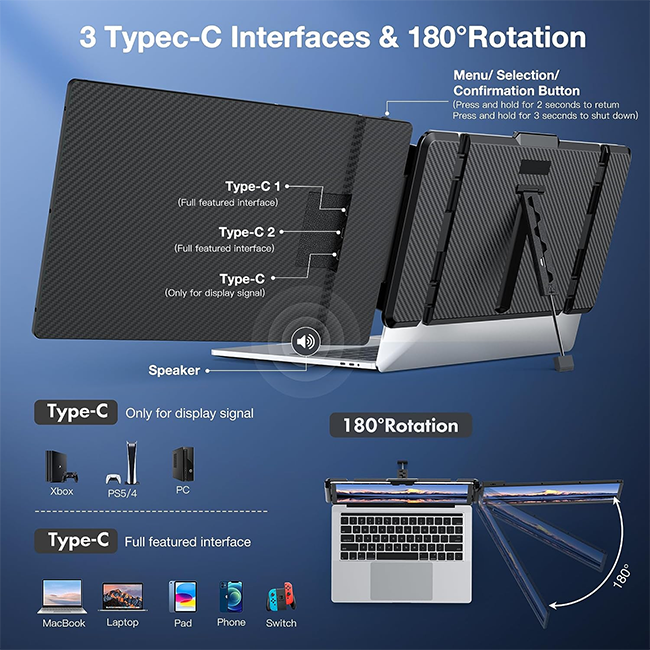 PrexoView Solo™ Laptop Screen Extender