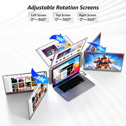 PrexoView Trio™ Triple Laptop Screen Extender